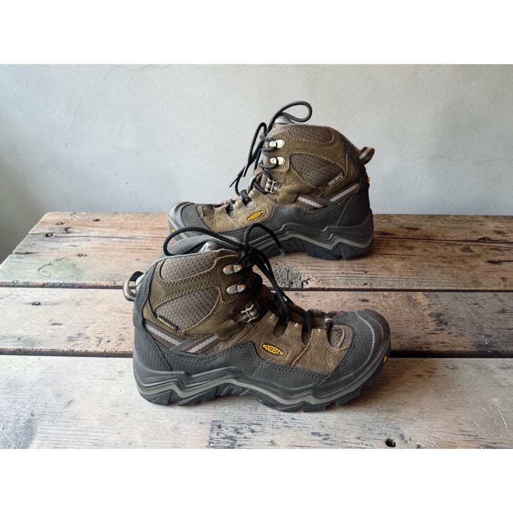 Keen Durand Mid Waterproof Hiking Boots Mens Size 7D Brown American Built